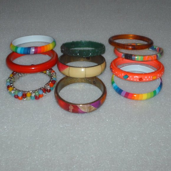 Bangle bracelets Jewelry Very Nice Lot Of Colorful Bangle Bracelets